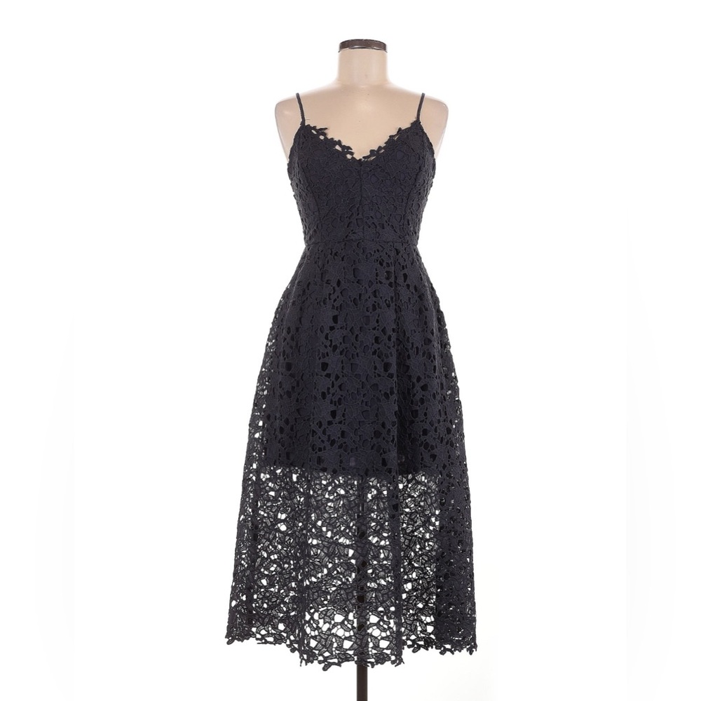 Astr Black High Low Lace Sundress